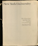 The University and the City: A Proposal for the Establishment of a New York University Urban Studies Center