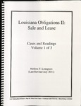 Louisiana Obligations II: Sale and Lease: Cases and Readings