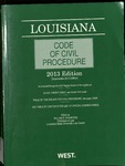 Louisiana Code of Civil Procedure by William E. Crawford