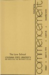 1974 LSU Law Commencement Program by LSU Law