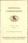 June 1960 LSU Commencement Program