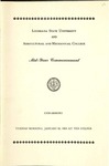January 1960 LSU Commencement Program
