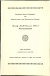 August 1960 LSU Commencement Program