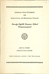 August 1959 LSU Commencement Program